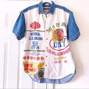VINTAGE SOCCO DENIM COTTON SHIRT**like new!!**